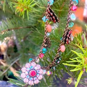 LIZ PALACIOS SF Swarovski Crystal Pearl Collar Statement Necklace, Vintage, NWT!